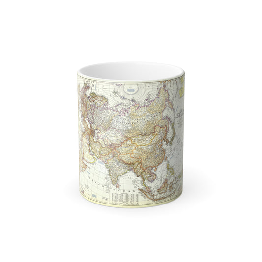 Asia and Adjacent Areas (1951) (Map) Color Changing Mug 11oz-11oz-The Sticker Space