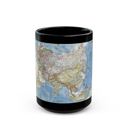 Asia and Adjacent Areas (1959) (Map) Black Coffee Mug-15oz-The Sticker Space