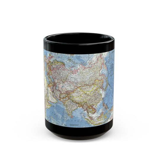 Asia and Adjacent Areas (1959) (Map) Black Coffee Mug-15oz-The Sticker Space