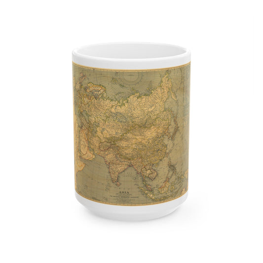 Asia and Adjacent Regions (1933) (Map) White Coffee Mug-15oz-The Sticker Space