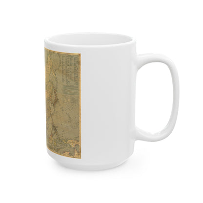 Asia and Adjacent Regions (1933) (Map) White Coffee Mug-The Sticker Space