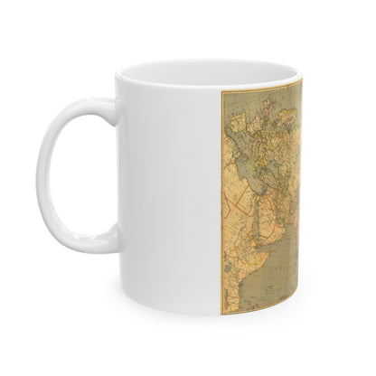 Asia and Adjacent Regions (1933) (Map) White Coffee Mug-The Sticker Space