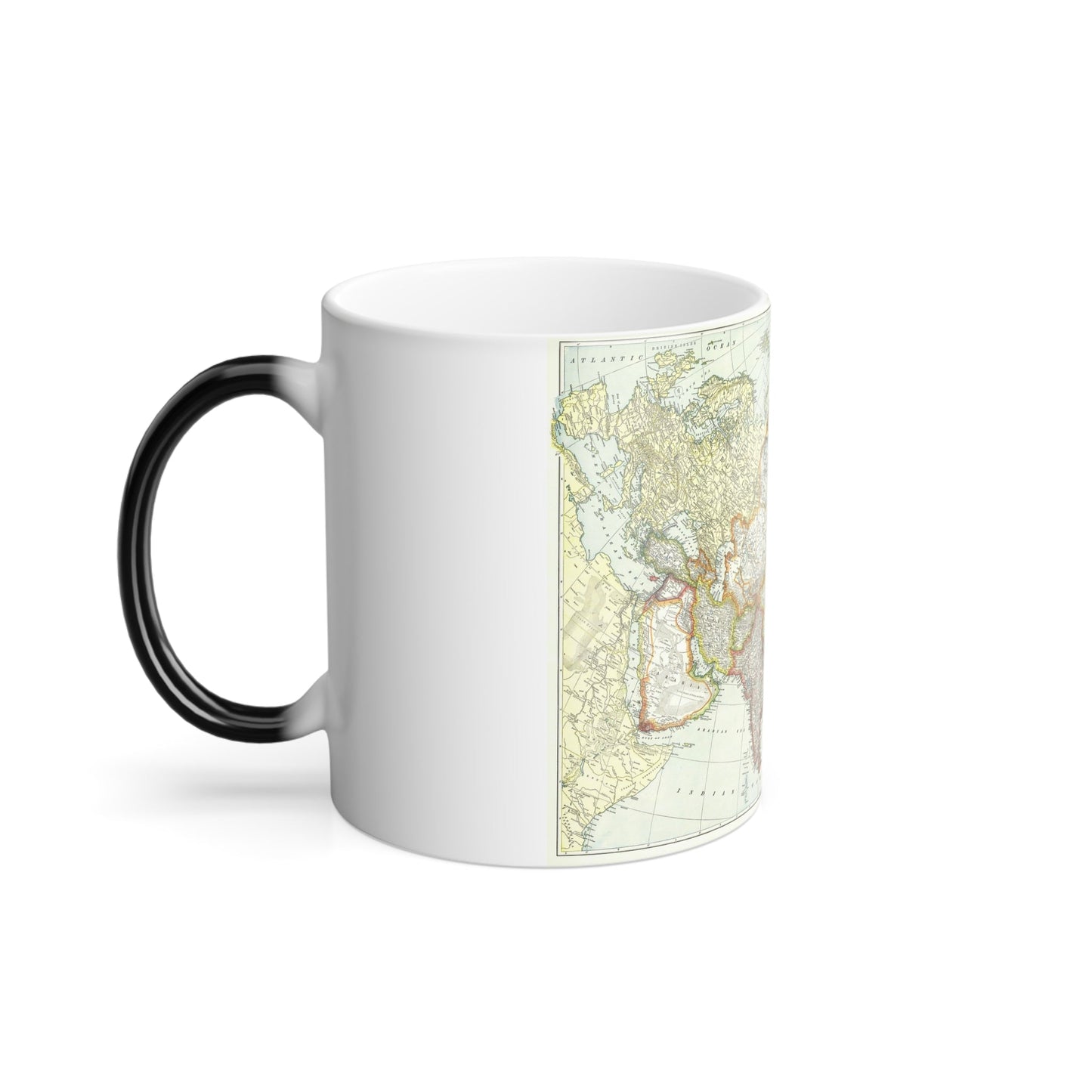 Asia and Adjoining Europe (1921) (Map) Color Changing Mug 11oz-11oz-The Sticker Space