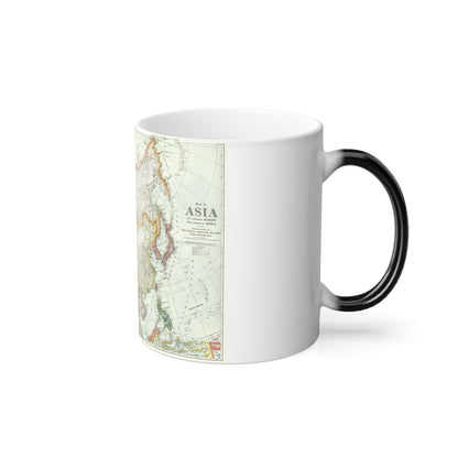 Asia and Adjoining Europe (1921) (Map) Color Changing Mug 11oz-11oz-The Sticker Space