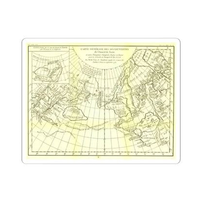 Asia - Carte Generale des Decouvertes (1892) (Map) STICKER Vinyl Kiss-Cut Decal 2 Inch White - The Sticker Space