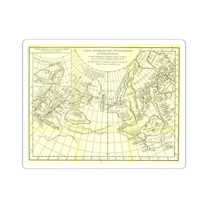 Asia - Carte Generale des Decouvertes (1892) (Map) STICKER Vinyl Kiss-Cut Decal 3 Inch White - The Sticker Space