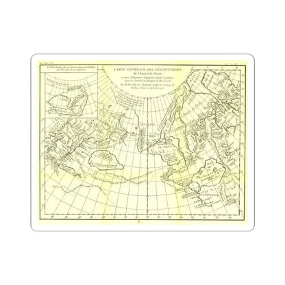 Asia - Carte Generale des Decouvertes (1892) (Map) STICKER Vinyl Kiss-Cut Decal 4 Inch White - The Sticker Space