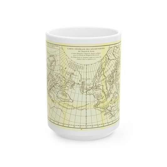 Asia - Carte Generale des Decouvertes (1892) (Map) White Coffee Mug-15oz-The Sticker Space