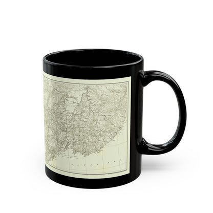 Asia - Kirin, Harbin, Vladivostok (1905) (Map) Black Coffee Mug-The Sticker Space