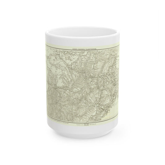 Asia - Kirin, Harbin, Vladivostok (1905) (Map) White Coffee Mug-15oz-The Sticker Space