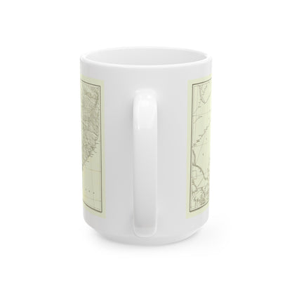 Asia - Kirin, Harbin, Vladivostok (1905) (Map) White Coffee Mug-The Sticker Space