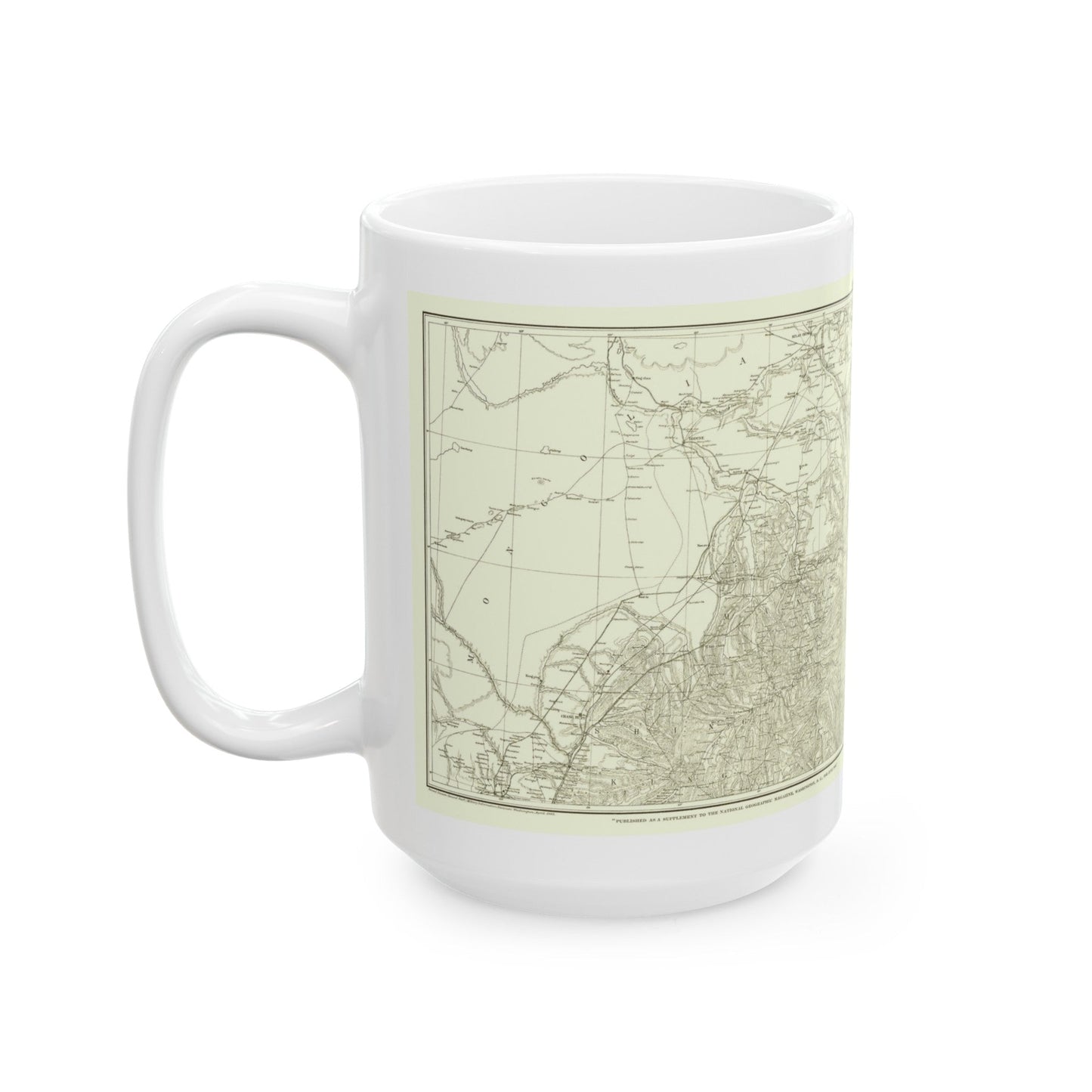 Asia - Kirin, Harbin, Vladivostok (1905) (Map) White Coffee Mug-The Sticker Space