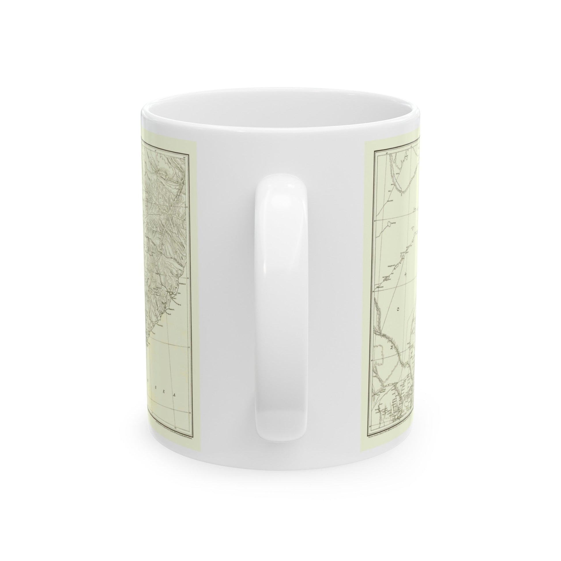 Asia - Kirin, Harbin, Vladivostok (1905) (Map) White Coffee Mug-The Sticker Space