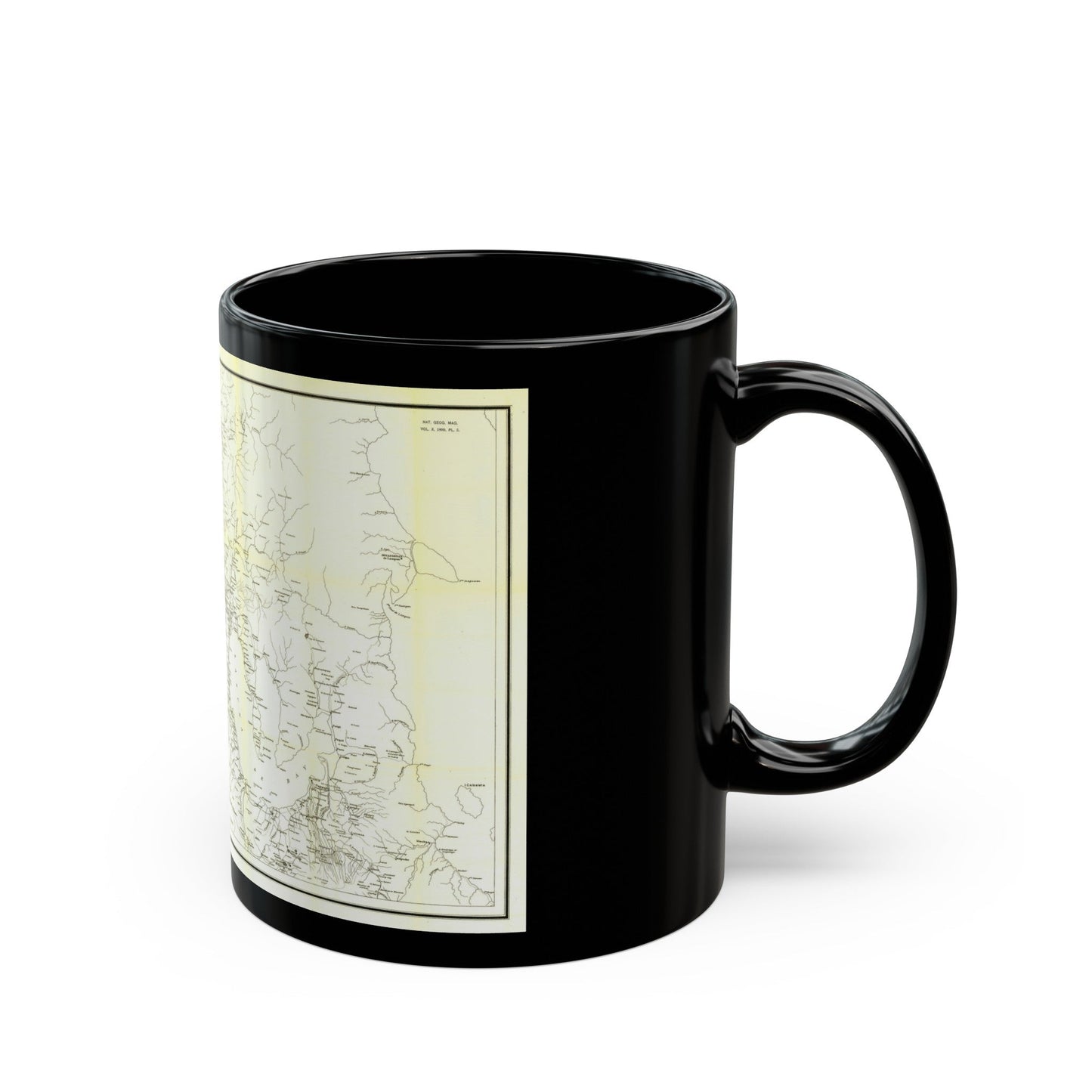 Asia - Luzon, Theatre of Military Operations (1899) (Map) Black Coffee Mug-The Sticker Space