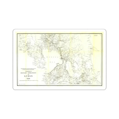 Asia - Luzon, Theatre of Military Operations (1899) (Map) STICKER Vinyl Kiss-Cut Decal 6 Inch White - The Sticker Space