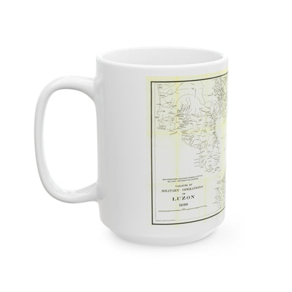 Asia - Luzon, Theatre of Military Operations (1899) (Map) White Coffee Mug-The Sticker Space