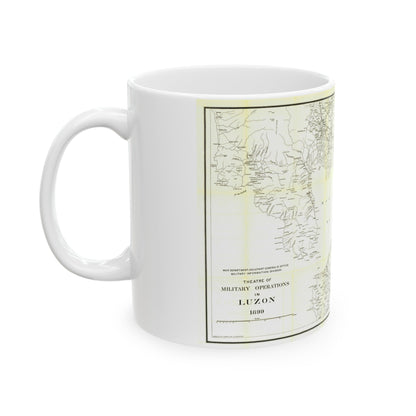 Asia - Luzon, Theatre of Military Operations (1899) (Map) White Coffee Mug-The Sticker Space