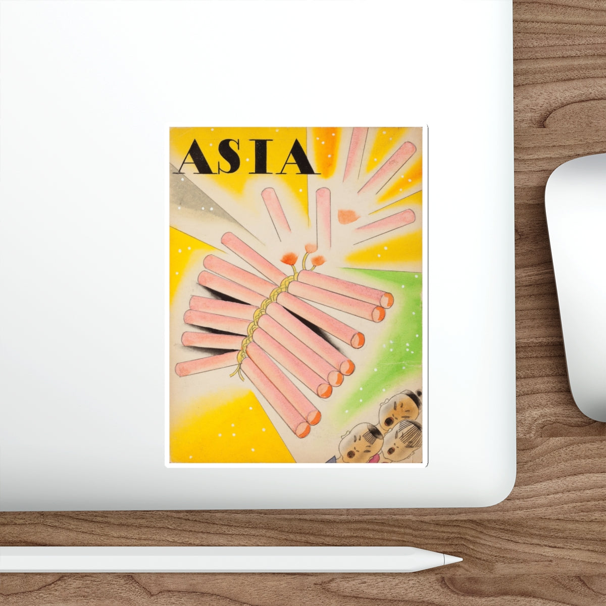 Asia magazine cover, July-August 1932 (Magazine Illustration) STICKER Vinyl Die-Cut Decal-The Sticker Space