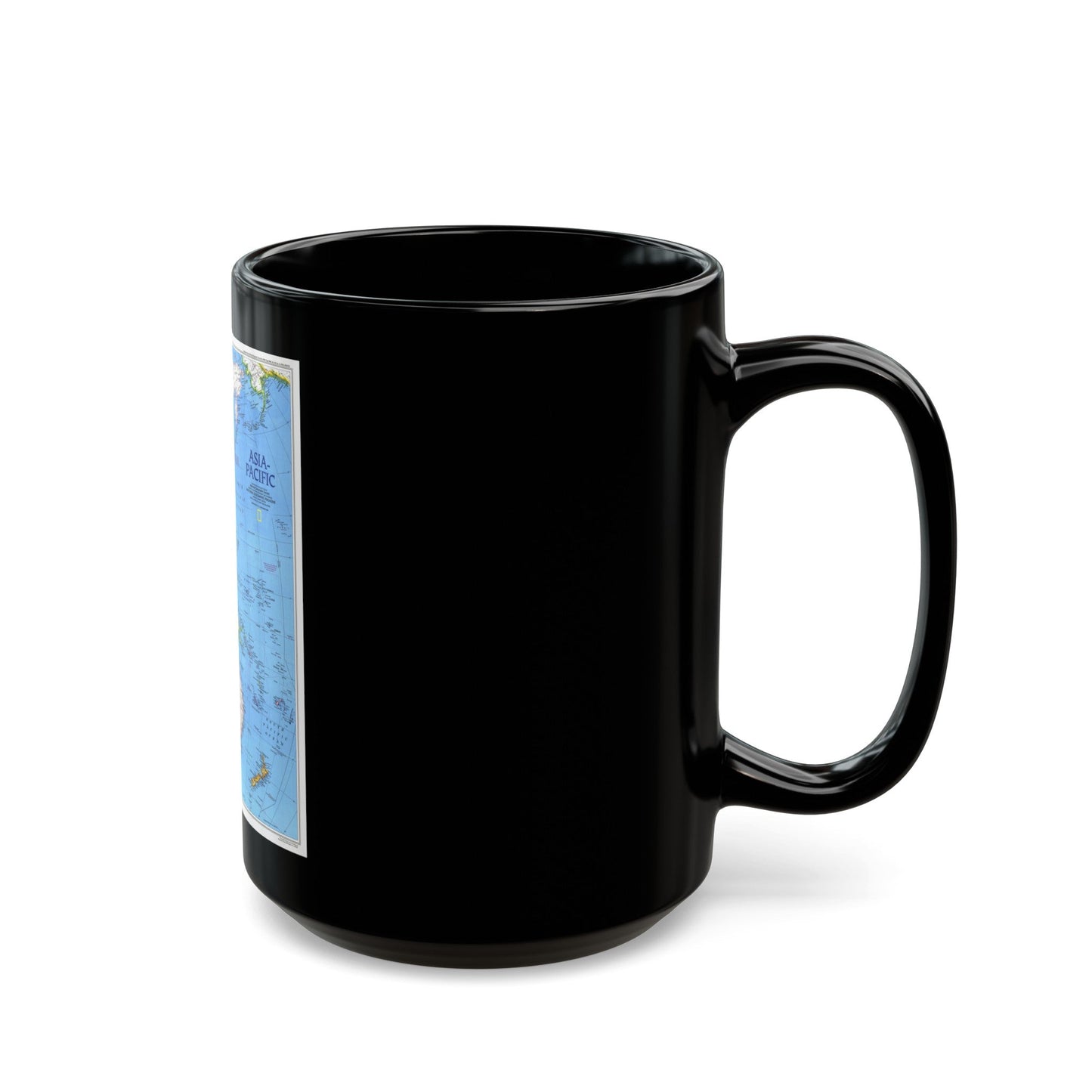 Asia-Pacific (1989) (Map) Black Coffee Mug-The Sticker Space