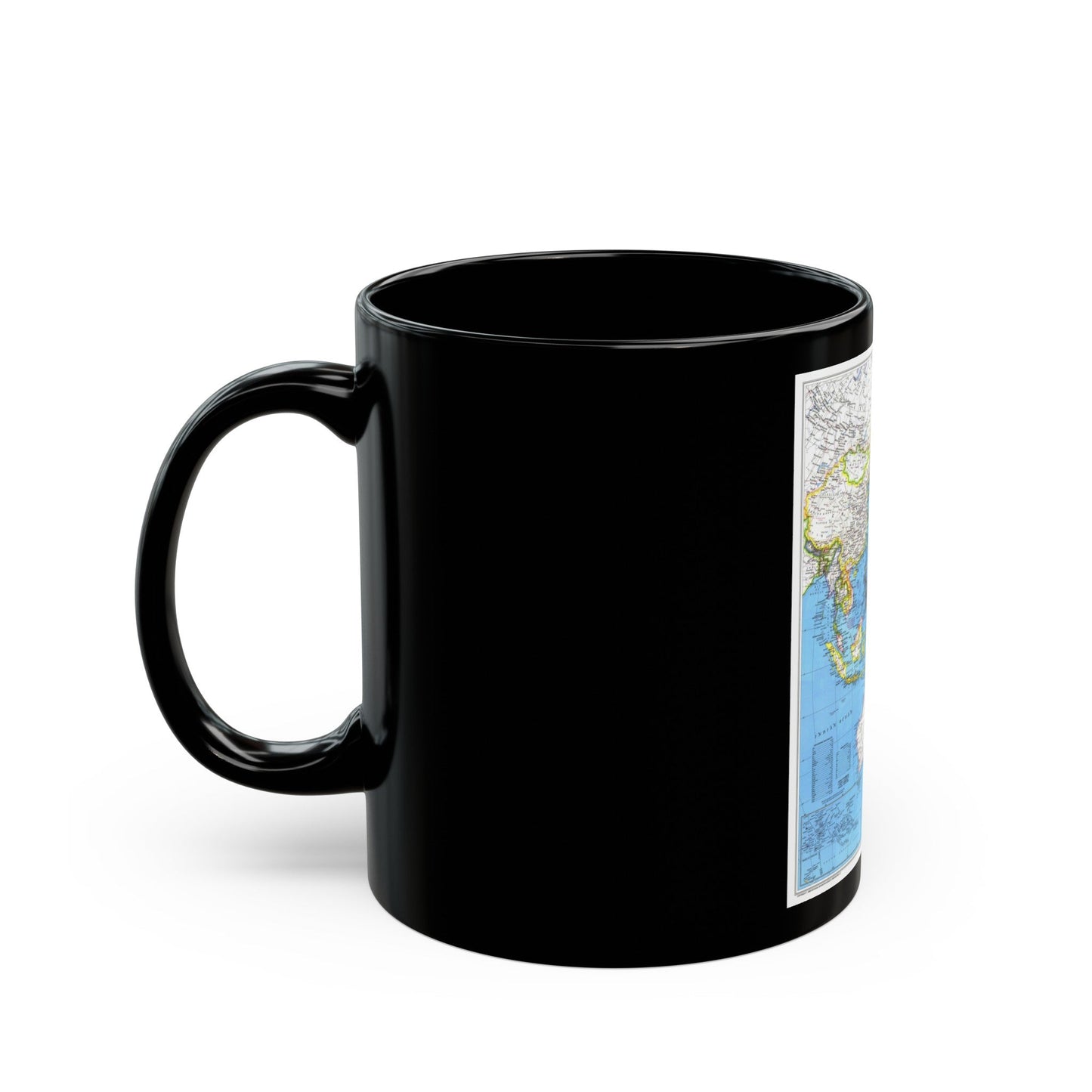 Asia-Pacific (1989) (Map) Black Coffee Mug-The Sticker Space