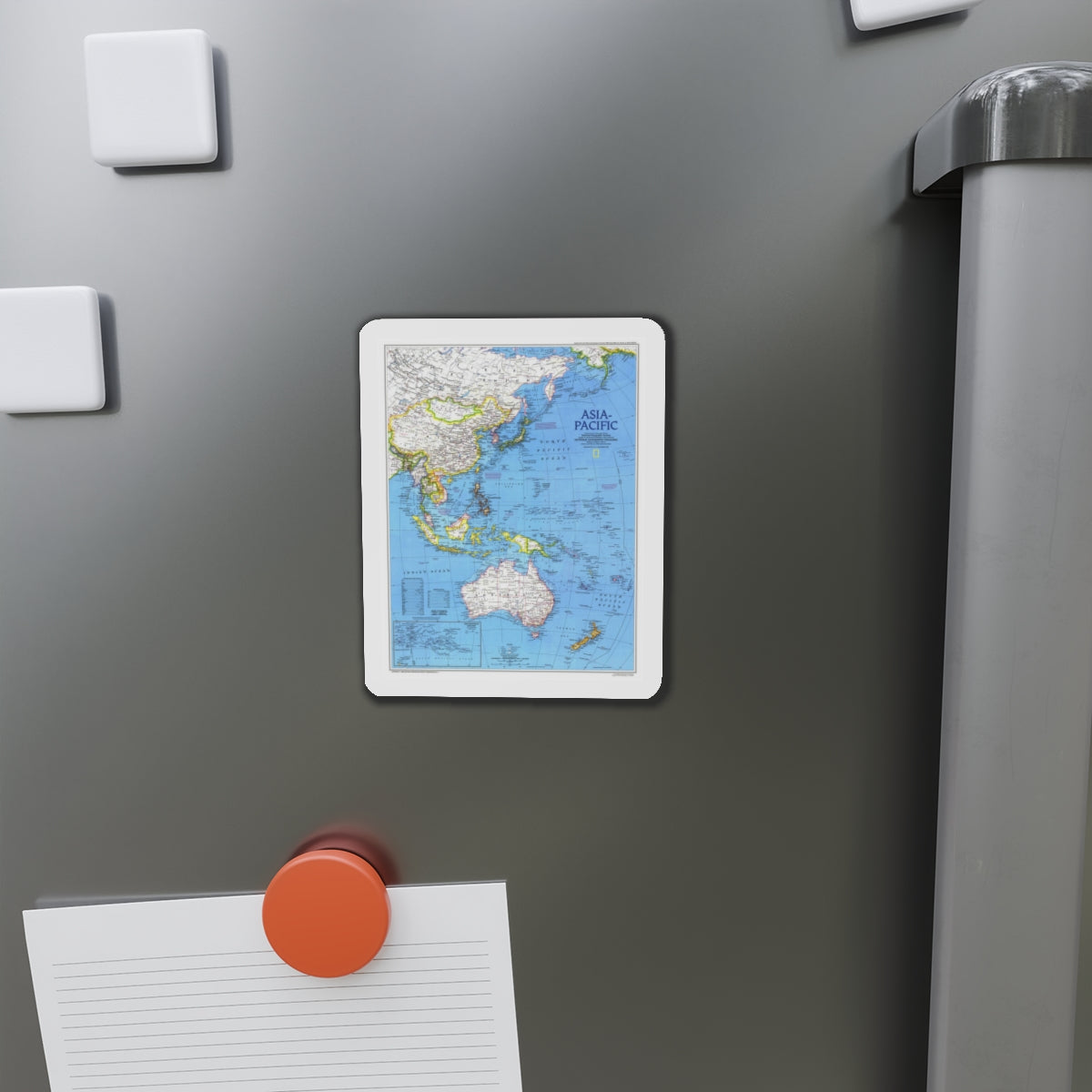 Asia-Pacific (1989) (Map) Refrigerator Magnet-The Sticker Space