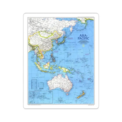 Asia-Pacific (1989) (Map) STICKER Vinyl Kiss-Cut Decal 2 Inch White - The Sticker Space