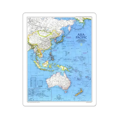 Asia-Pacific (1989) (Map) STICKER Vinyl Kiss-Cut Decal 4 Inch White - The Sticker Space