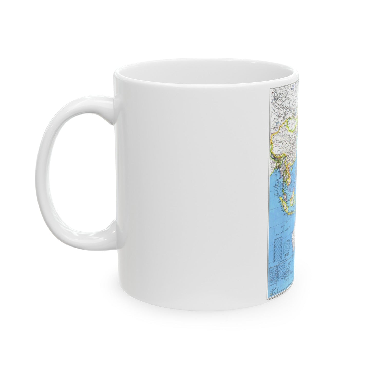 Asia-Pacific (1989) (Map) White Coffee Mug-The Sticker Space