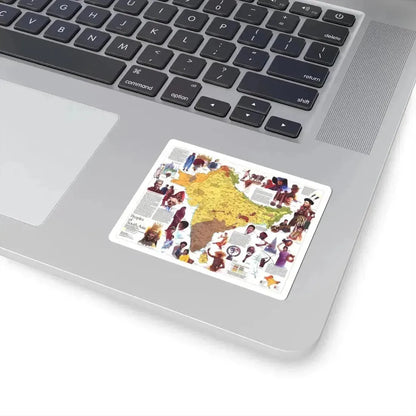 Asia - Peoples of South (1984) (Map) STICKER Vinyl Kiss-Cut Decal - The Sticker Space