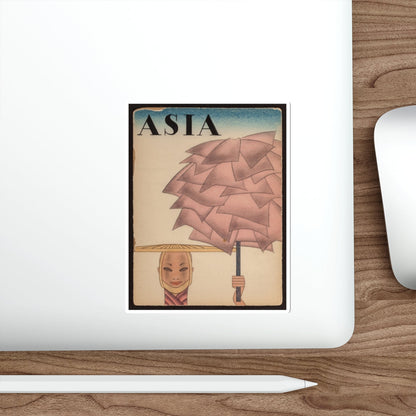 Asia, preliminary magazine cover, circa 1930s. (Magazine Illustration) STICKER Vinyl Die-Cut Decal-The Sticker Space