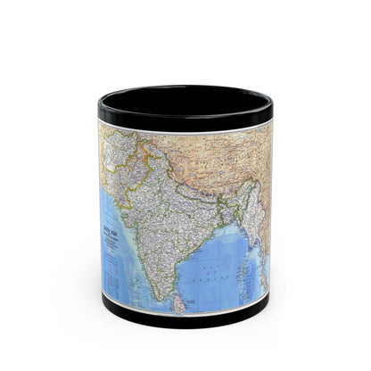 Asia - South (1984) (Map) Black Coffee Mug-11oz-The Sticker Space