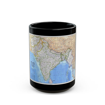 Asia - South (1984) (Map) Black Coffee Mug-15oz-The Sticker Space