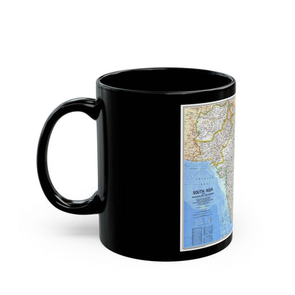 Asia - South (1984) (Map) Black Coffee Mug-The Sticker Space