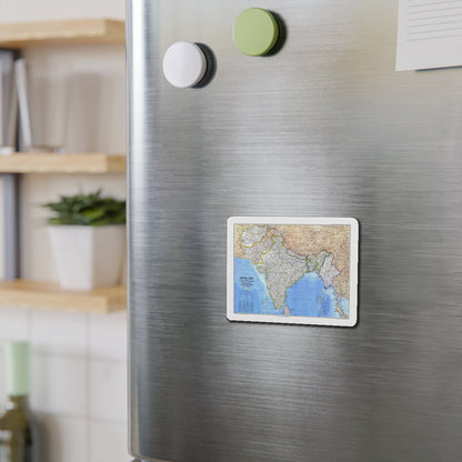 Asia - South (1984) (Map) Refrigerator Magnet-The Sticker Space