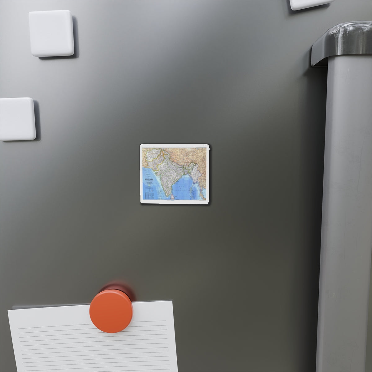 Asia - South (1984) (Map) Refrigerator Magnet-The Sticker Space