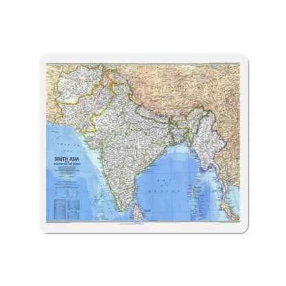 Asia - South (1984) (Map) Refrigerator Magnet - The Sticker Space