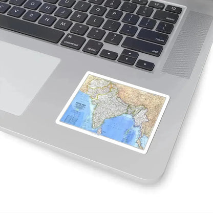 Asia - South (1984) (Map) STICKER Vinyl Kiss-Cut Decal - The Sticker Space