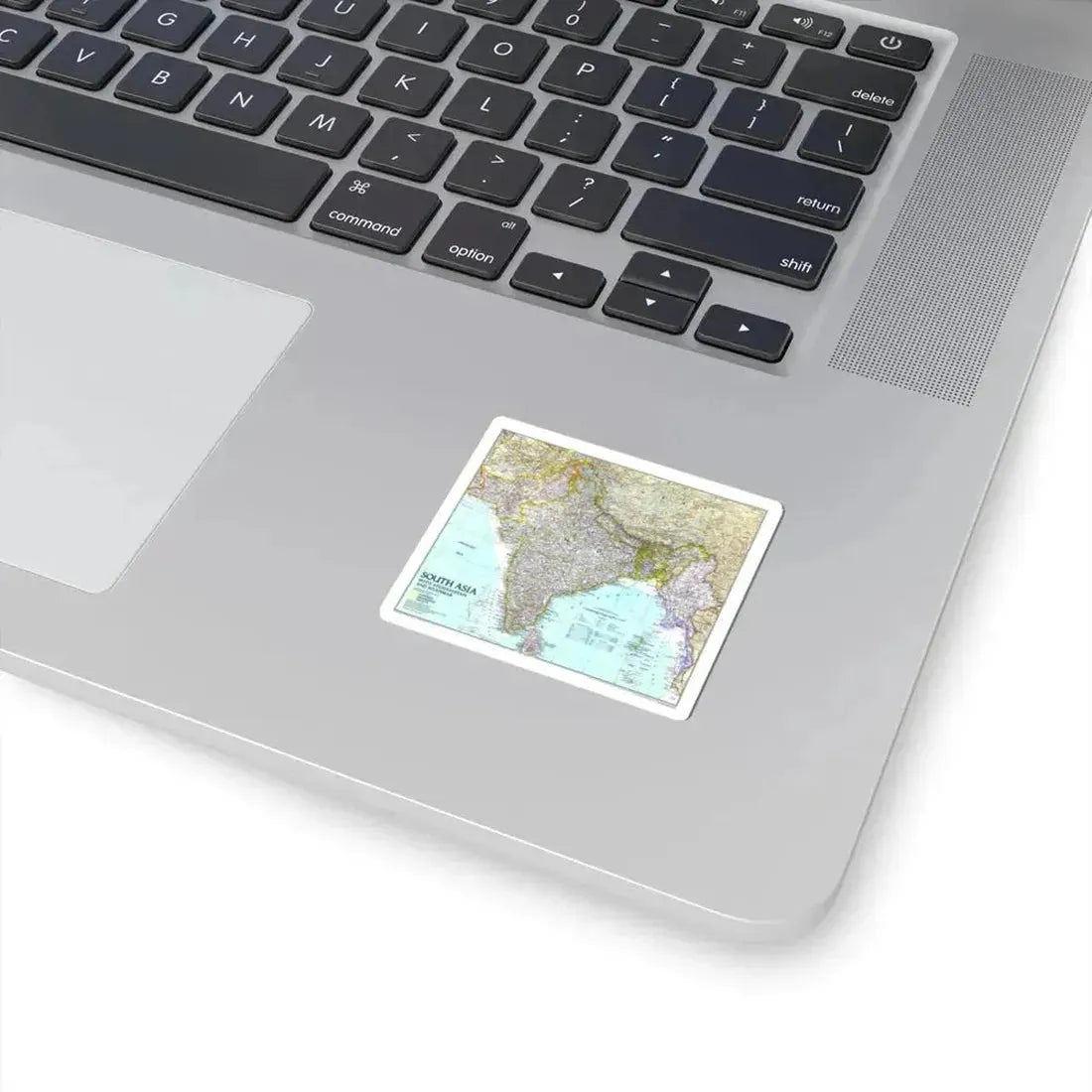 Asia - South with Afghanistan and Myanmar (1997) (Map) STICKER Vinyl Kiss-Cut Decal - The Sticker Space