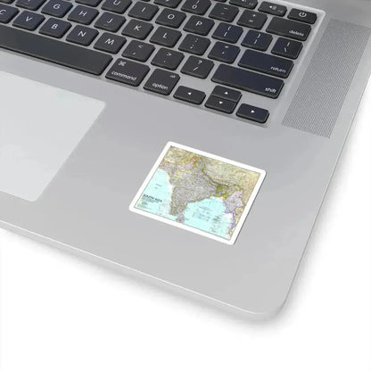 Asia - South with Afghanistan and Myanmar (1997) (Map) STICKER Vinyl Kiss-Cut Decal - The Sticker Space