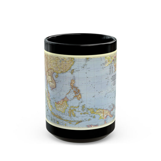 Asia - Southeast (1944) (Map) Black Coffee Mug-15oz-The Sticker Space