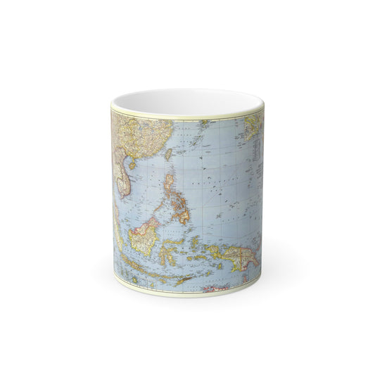 Asia - Southeast (1944) (Map) Color Changing Mug 11oz-11oz-The Sticker Space