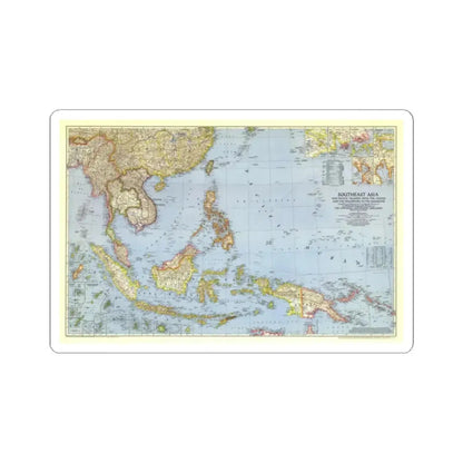 Asia - Southeast (1944) (Map) STICKER Vinyl Kiss-Cut Decal 2 Inch White - The Sticker Space