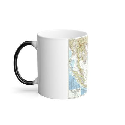 Asia - Southeast (1955) (Map) Color Changing Mug 11oz-11oz-The Sticker Space