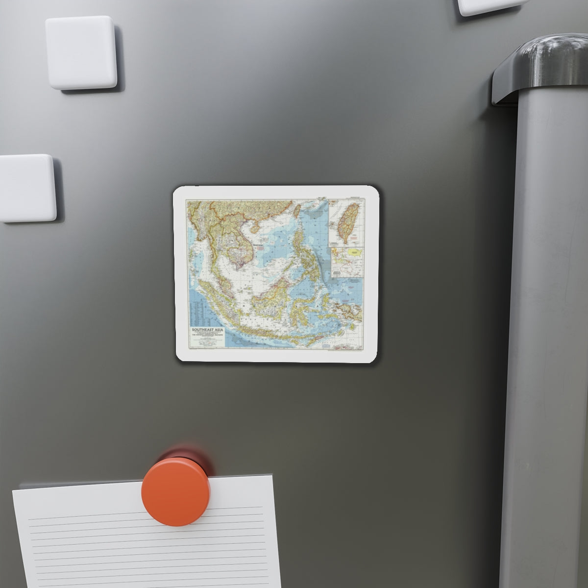 Asia - Southeast (1955) (Map) Refrigerator Magnet-The Sticker Space