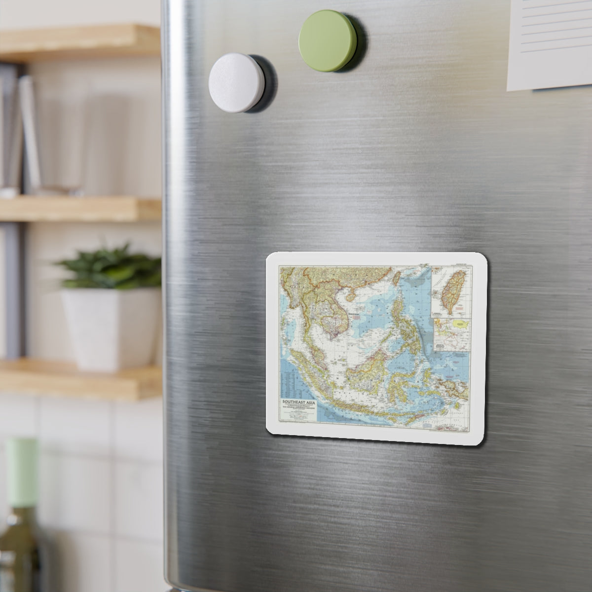 Asia - Southeast (1955) (Map) Refrigerator Magnet-The Sticker Space