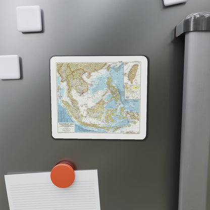 Asia - Southeast (1955) (Map) Refrigerator Magnet-The Sticker Space