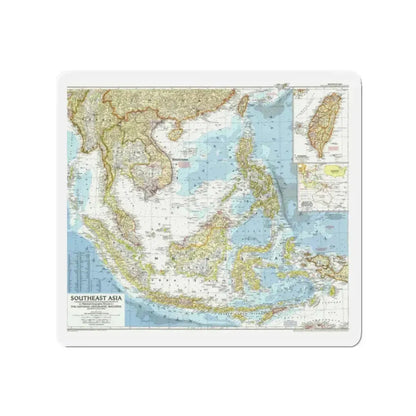 Asia - Southeast (1955) (Map) Refrigerator Magnet 2 Inch - The Sticker Space