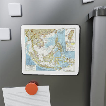 Asia - Southeast (1955) (Map) Refrigerator Magnet-The Sticker Space