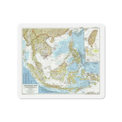 Asia - Southeast (1955) (Map) Refrigerator Magnet - The Sticker Space
