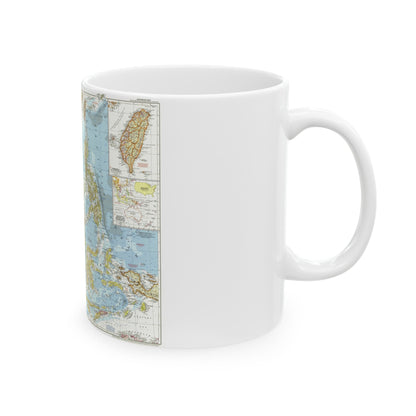 Asia - Southeast (1955) (Map) White Coffee Mug-The Sticker Space